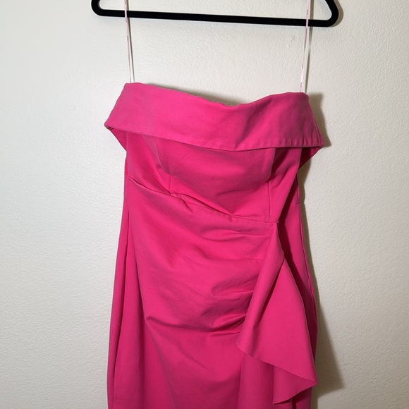 ELLIATT Across gown pink Elegant Pink Strapless Evening Dress XL - Picture 5 of 15